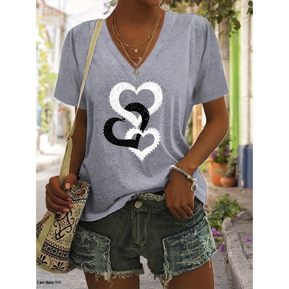 Summer Women s Short-sleeved V-neck Loose Modal Short-sleeved Comfortable Breathable T-shirt Top S