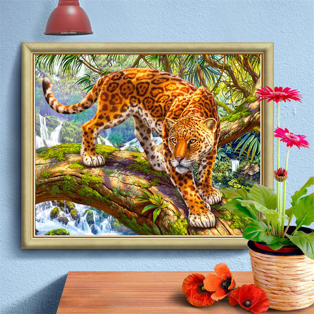 Animal Diamond Painting 5D leopardí plný vŕtací krížový vyšívací steh