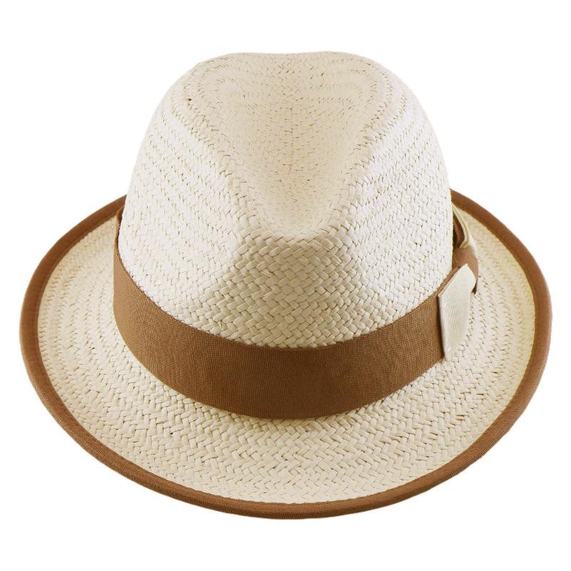 Eay Papyrus Hand-Woven Panama Straw Hat Fine Papyrus Jazz Hat Top Hat