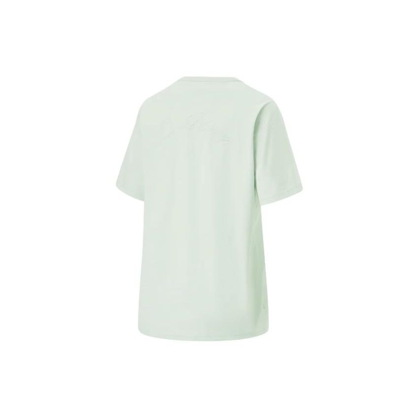 Li-Ning Fitness Series Loose Fit Crew Neck Short Sleeve T-Shirt Women Tops Ice-Green ATSU456-2