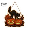 Halloween Hanging Wooden Horror Grim Sign Skeleton Spooky Sign Welcome Door Hanger Reaper Dark Style Ornament Plaque for Front