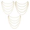 Women's European & American Multi-layer Stainless Steel Gold Necklace - Quanxi Shui NC-1865