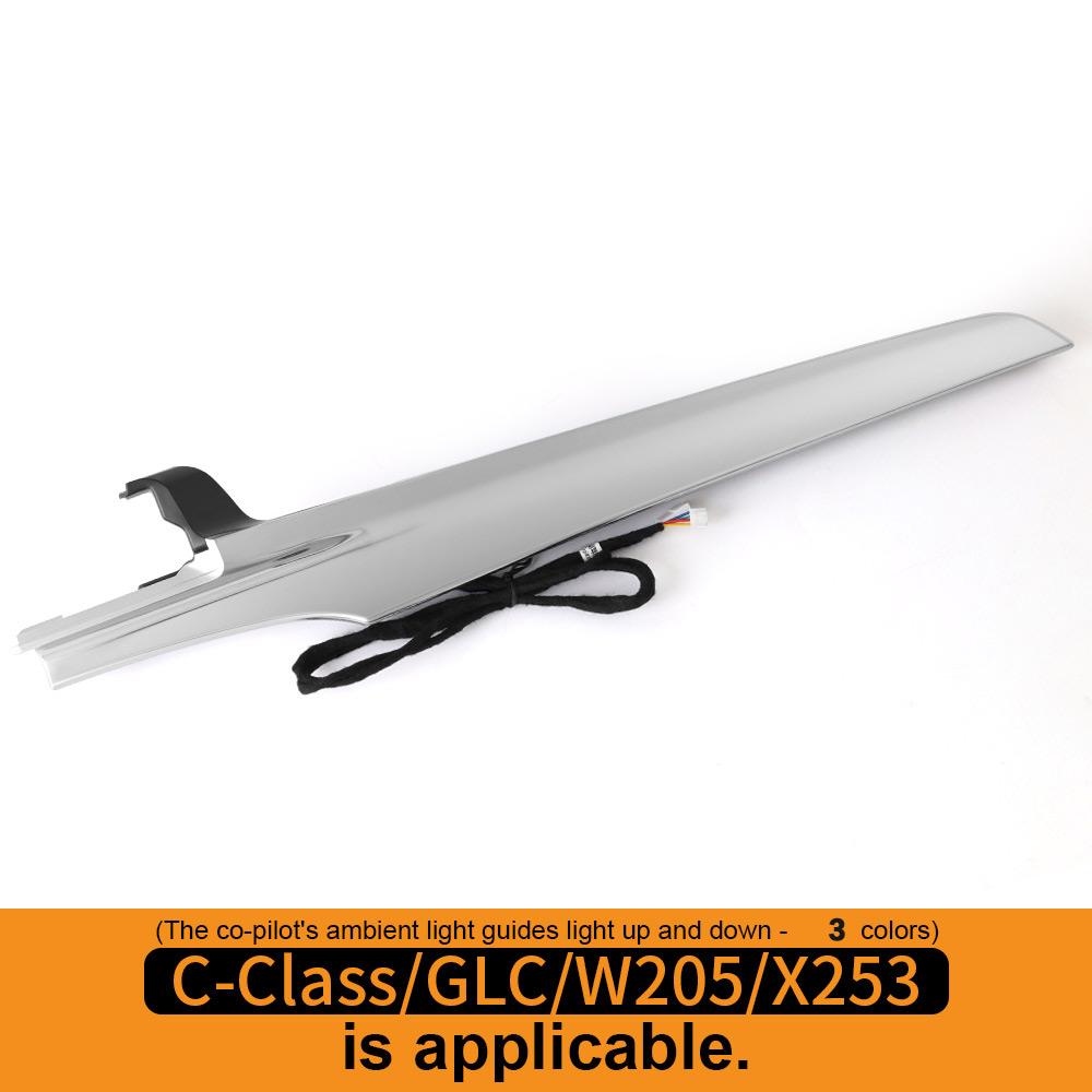 3/64 Colors the Co-pilot's Ambient Light Guides Light and Down Interior Decorative Light  For Mercedes-Benz C/GLC Class W205 X25