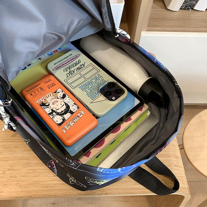 Butterfly Print Backpack Lightweight Backpack Large Capacity Campus Student Schoolbag