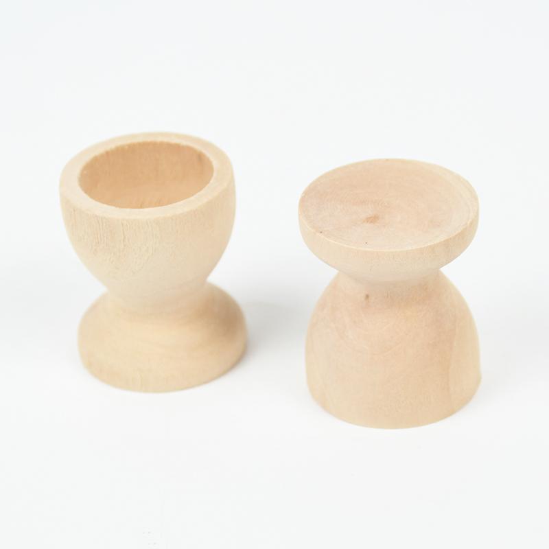 5Pcs Wooden Egg Cups Egg Holder Stand Tray DIY Wood Crafts Kids Gift Happy Easter Party Decoration for Home 2026