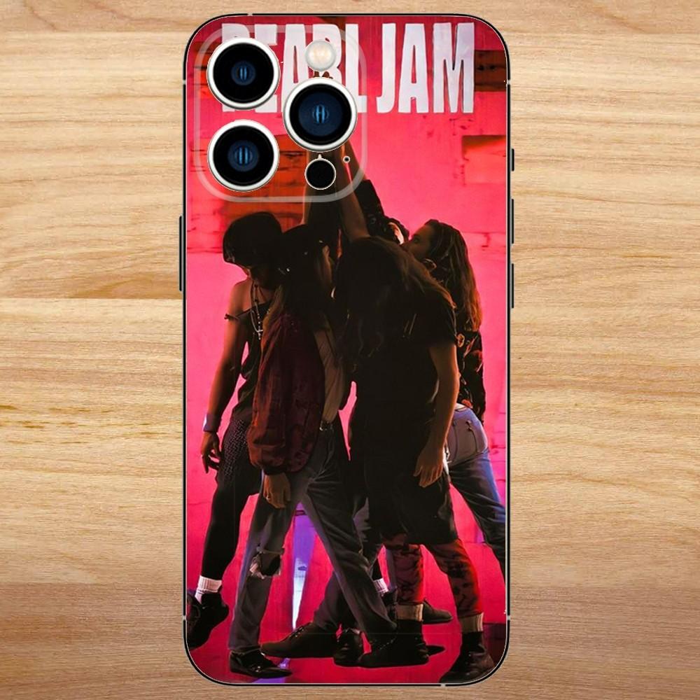 Band P-Pearl J-Jam Phone Case For iPhone15,14,13,12,11,Pro,Max,Plus,Mini,X,XS,XR,8,7,6,S,Plus,SE Soft Black Case iPhone15pro