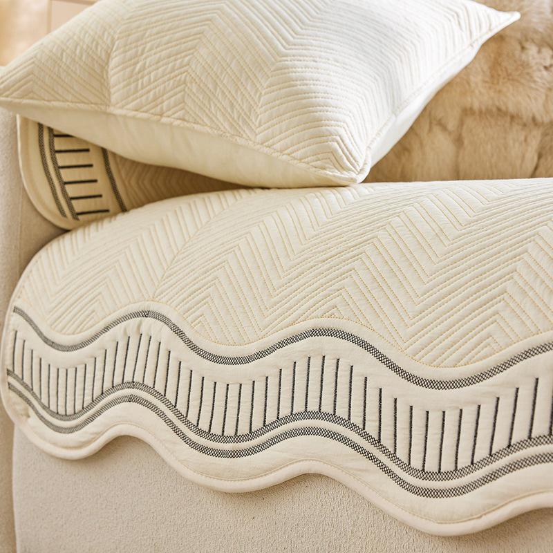 2026 All-Season Non-Slip Washable Cotton Sofa Cushion with Simple, High-End Style