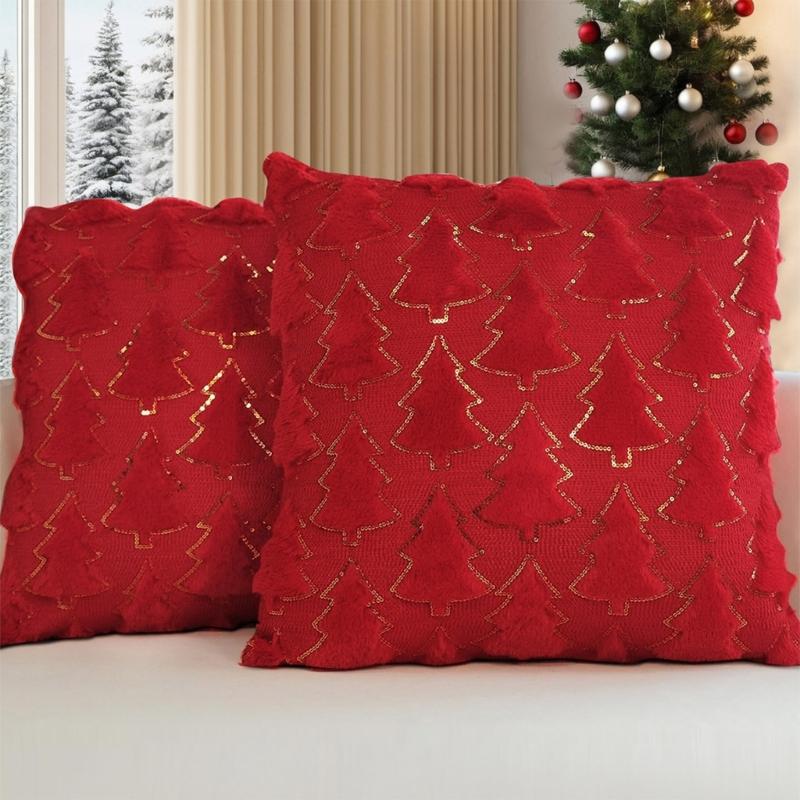 Christmas Throw Pillow Cover 45x45cm, Festival Sofa Chair Cushions Case for Living Room Bedroom