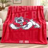 Fresno State Bulldogs Blanket Flannel Blanket Soft Cozy Plush Throw for Sofa Bed Lightweight Home Decoration Outdoor Camping