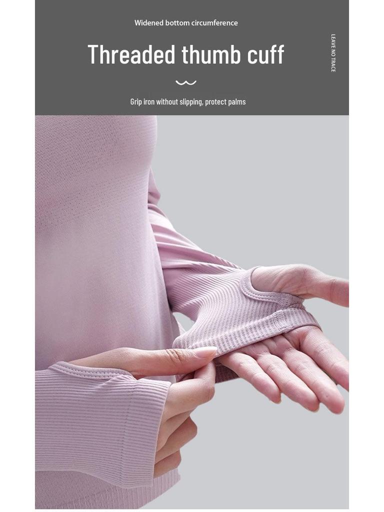 2025 Women's Slimming Breathable Quick-Dry Long Sleeve Yoga Running Top