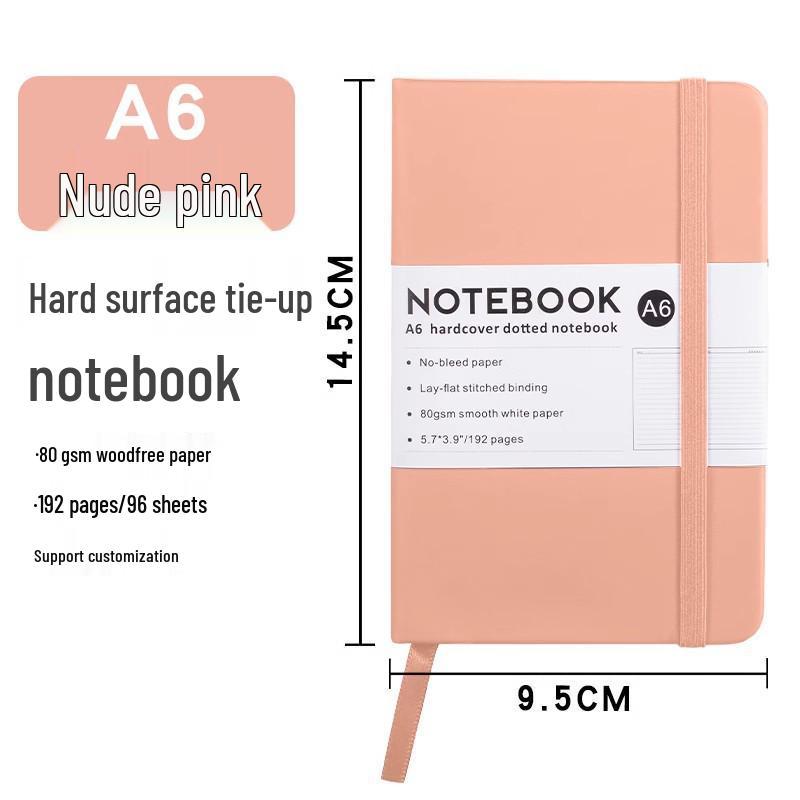 Benutzerdefiniertes tragbares A5/A6 Notizbuch mit Hautgefühl und Gummiband für Geschäft und Studium, personalisiert mit Logodruck