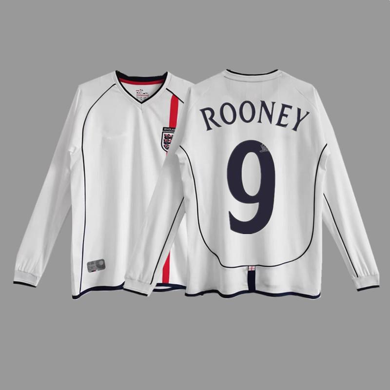 Vintage jersey Owen Rooney Beckham Lampard Gerrard classic football jersey England national team jersey