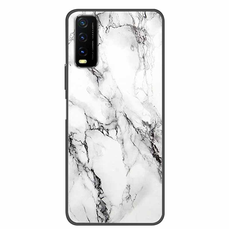 For Vivo Y20 Case Marble Soft Silicone Back Case for Vivo Y20S Y20 S Y 20i Phone Cover for Vivo V2027 Y20i Coque Funda Bag