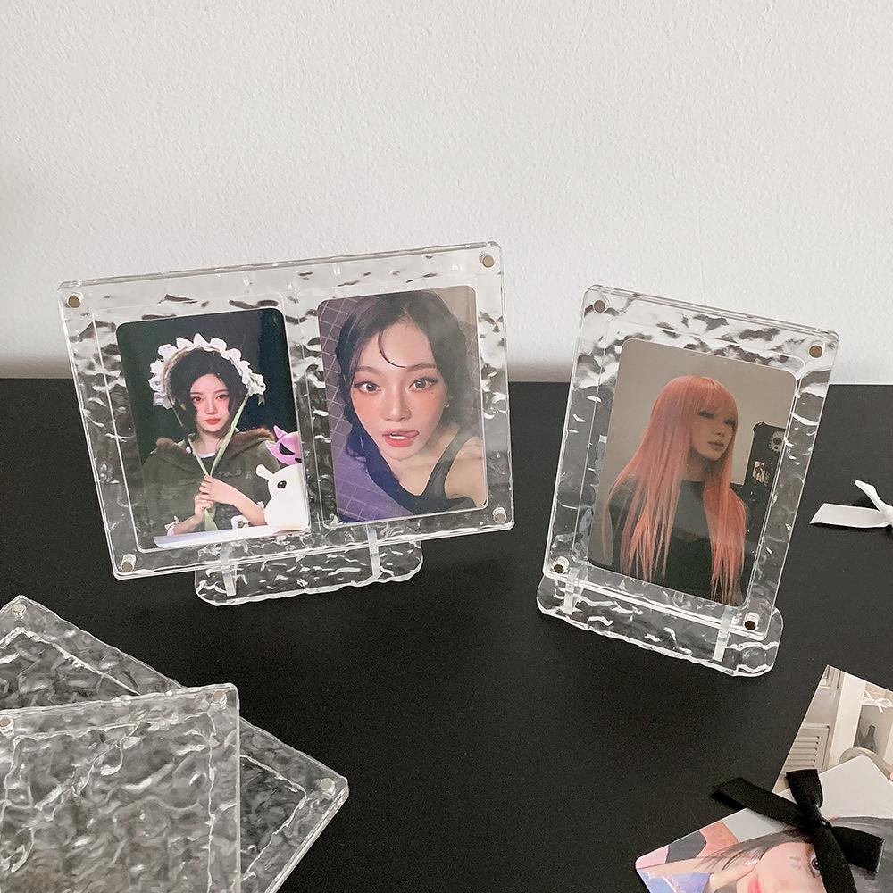 Acrylic Photo Frame Compact Picture Frame Stand Kpop Photocard Holder Professional Appearance Desktop Card Display For Trading