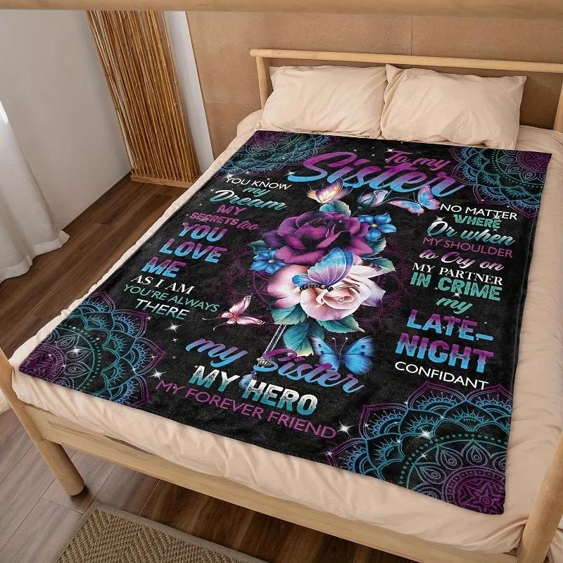 Sister Gifts Blanket for Sisters From Brother or Sister Unique Birthday Gifts for Women Gifts for Sister Who Has Throw Blankets
