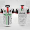 Palestina Fotballdrakt T-skjorter Sommermote Kort Ermet Palestinsk Flagg 3D-trykk T-skjorte Casual O-hals Herre Topper