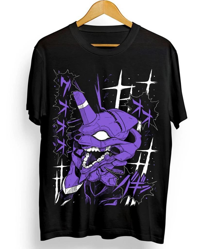 Hinj Asuka Eva Unit 01 Anime Japan Tee All Sizes Anime Cotton T-Shirt Printed Top Men's and Women's Streetwear
