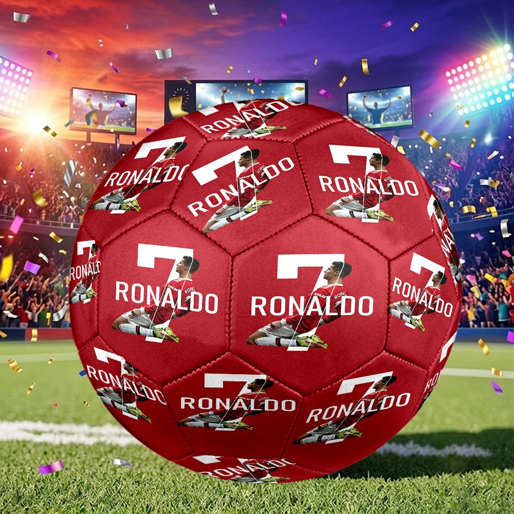 1pc Golden Number Seven Soccer Ball Size 5, Suitable for Practice Matches/tournament Training,Lightweight and Durable. Cl7025