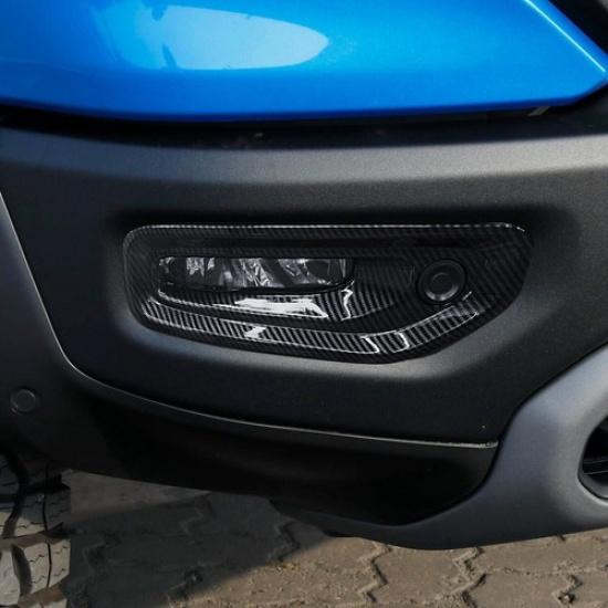 Carbon Fiber Black Front Fog Light Cover Trim For Dodge Ram 1500 TRX 2022-2023