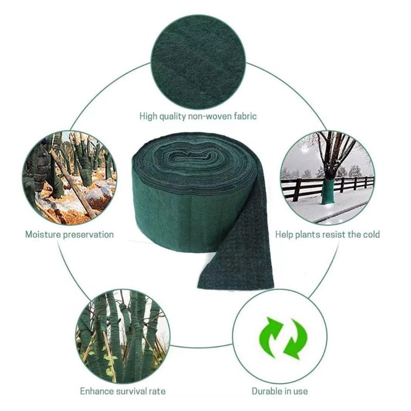 20m Tree Protector Wraps Winter Proof Tree Trunk Shrub Plant Antifreeze Bandage Tape Entangled Cotton Cloth Warm Keeping