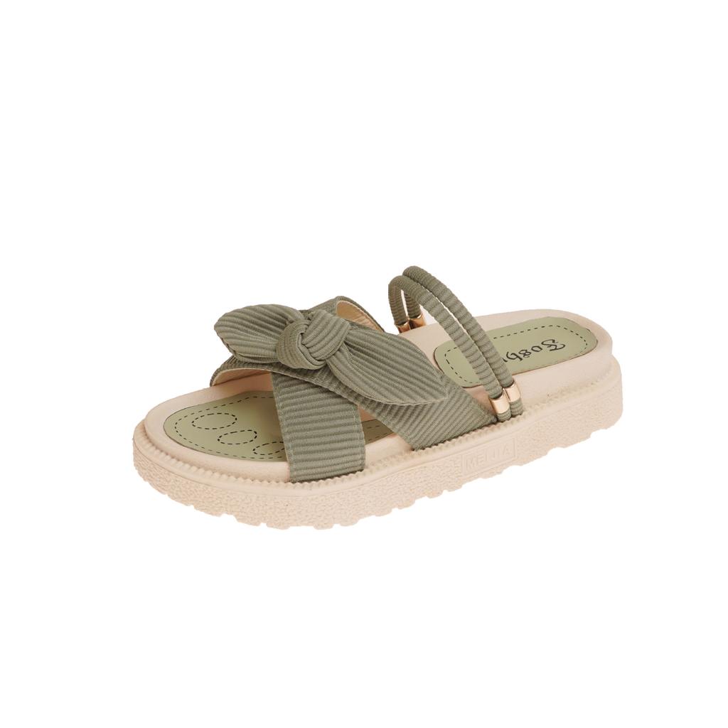 Zwei Sandalen für Damen im Sommer, neu im Trend mit Rock, dicksohlige Feenstil römische Badeschuhe