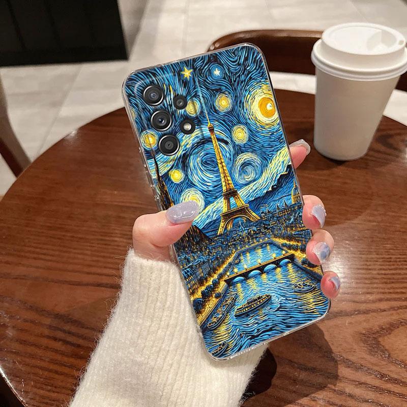 Interesting Van Gogh Art Clear Phone Case For Samsung Galaxy A56 A57 A37 A55 A54 A36 A35 A26 A25 A16 A17 A07 A52 A34 A21s Cover