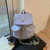 Polka Dot Backpack for Women and Students with Drawstring Closure and Front Pockets
