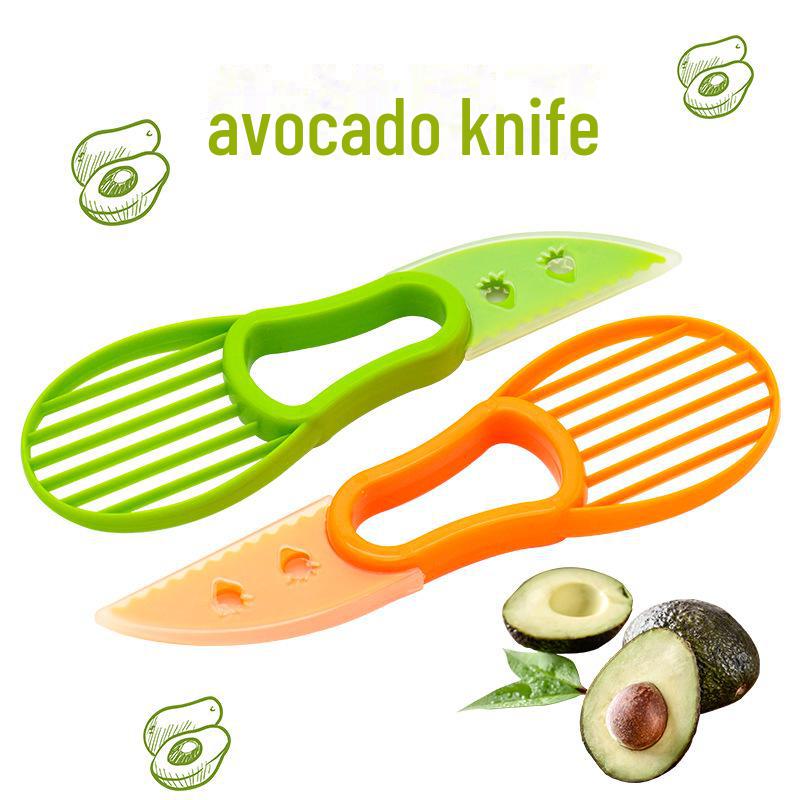 Cuchillo y rebanador doble para aguacate: Herramienta de cocina multifuncional