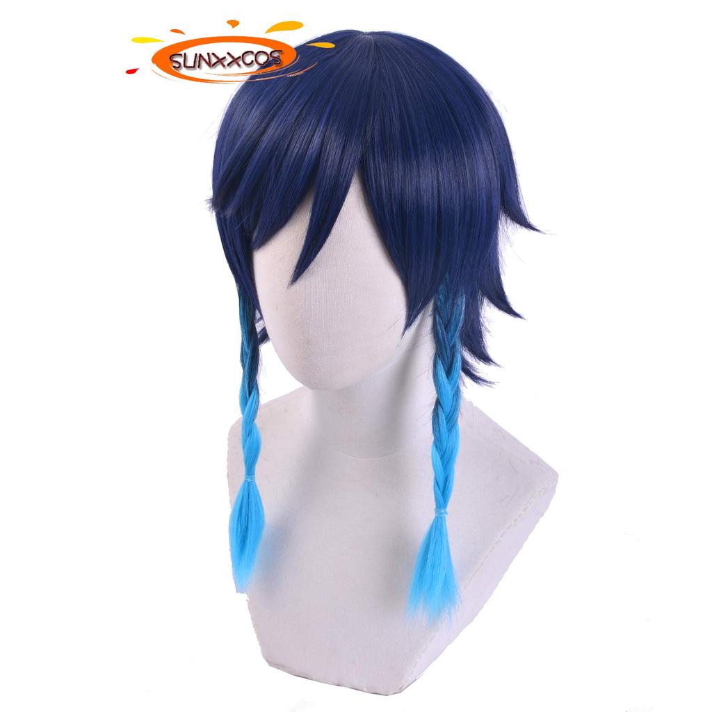 SUNXXCOS Genshin Project Genshin Heat-Resistant Cosplay Wig with Net, Cosplay Prop, Haro Costume (Venti Wig)