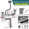 Huashunying Kitchen Double Sink Drain Pipe (2-Hole)