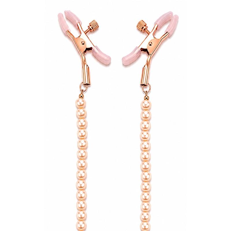 Female Nipple Clamps Collar With Pearl Chain Set Clitoris Nipple Clips Breast Bondage Slave Fetish Sex Toy Woman