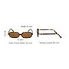 MIU MIU Logo Decorated Rectangular Sunglasses Unisex Sunglasses Tortoise 0MU11ZSFVAU2Z152