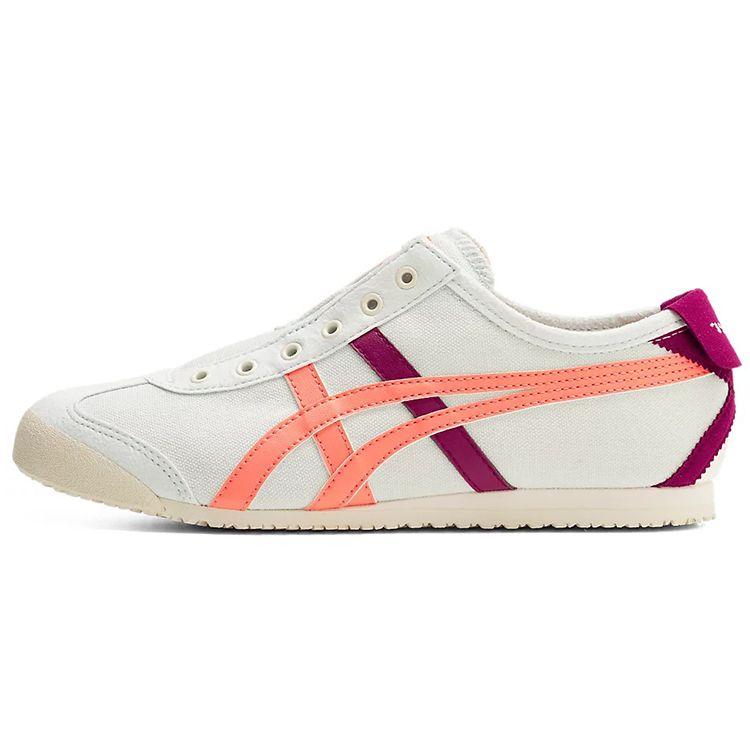 

ONITSUKA TIGER Mexico 66 Slip-On Удобные Легкие Прочные Низкие Кроссовки для Бега Женские кроссовки Белый Оранжевый Фиолетовый 1182A087-400 39