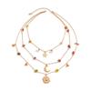 Pendant Clavicle Chain Women Bead Bowknot Clavicle Necklace Fashion Y2K Multilayer Necklace  Ladies