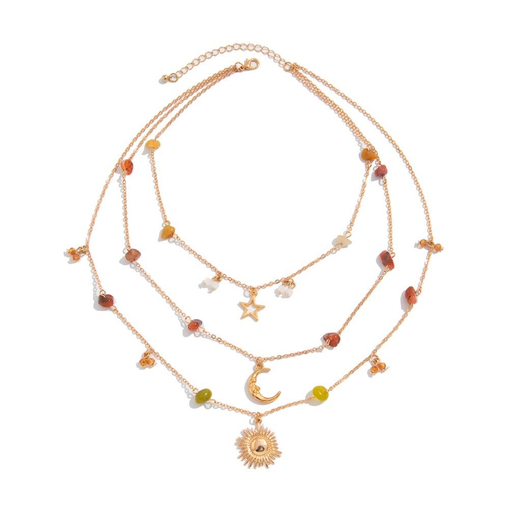 Pendant Clavicle Chain Women Bead Bowknot Clavicle Necklace Fashion Y2K Multilayer Necklace  Ladies