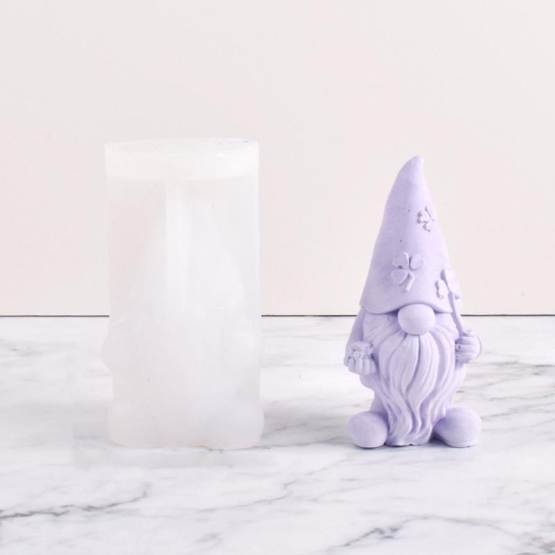 Christmas Gnome Candle Silicone Mold for DIY Candle Soap Plaster Desk Ornament Gnome Ornament Christmas Party Decor