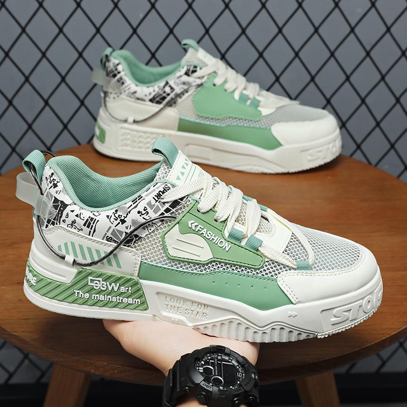 Men's Fashion Casual Low Top Skateboarding Shoes Boys Comfortable Sneakers Male Students Trending Soft Sole Classic Breathable Gym Non-slip