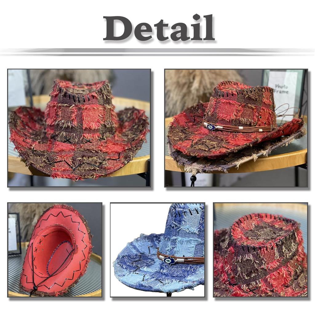 White Fang Vintage Cowboy Outdoor and CZA345 Hat, Casual, Men's Women's, (Blue)
