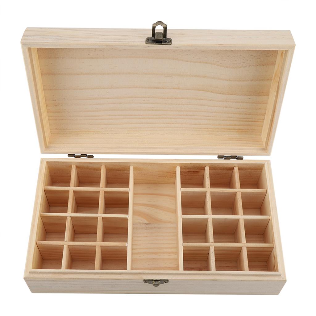 Wooden Storage Box Organizer for Essential Oil  Aromatherapy Container Jewelry Treasure