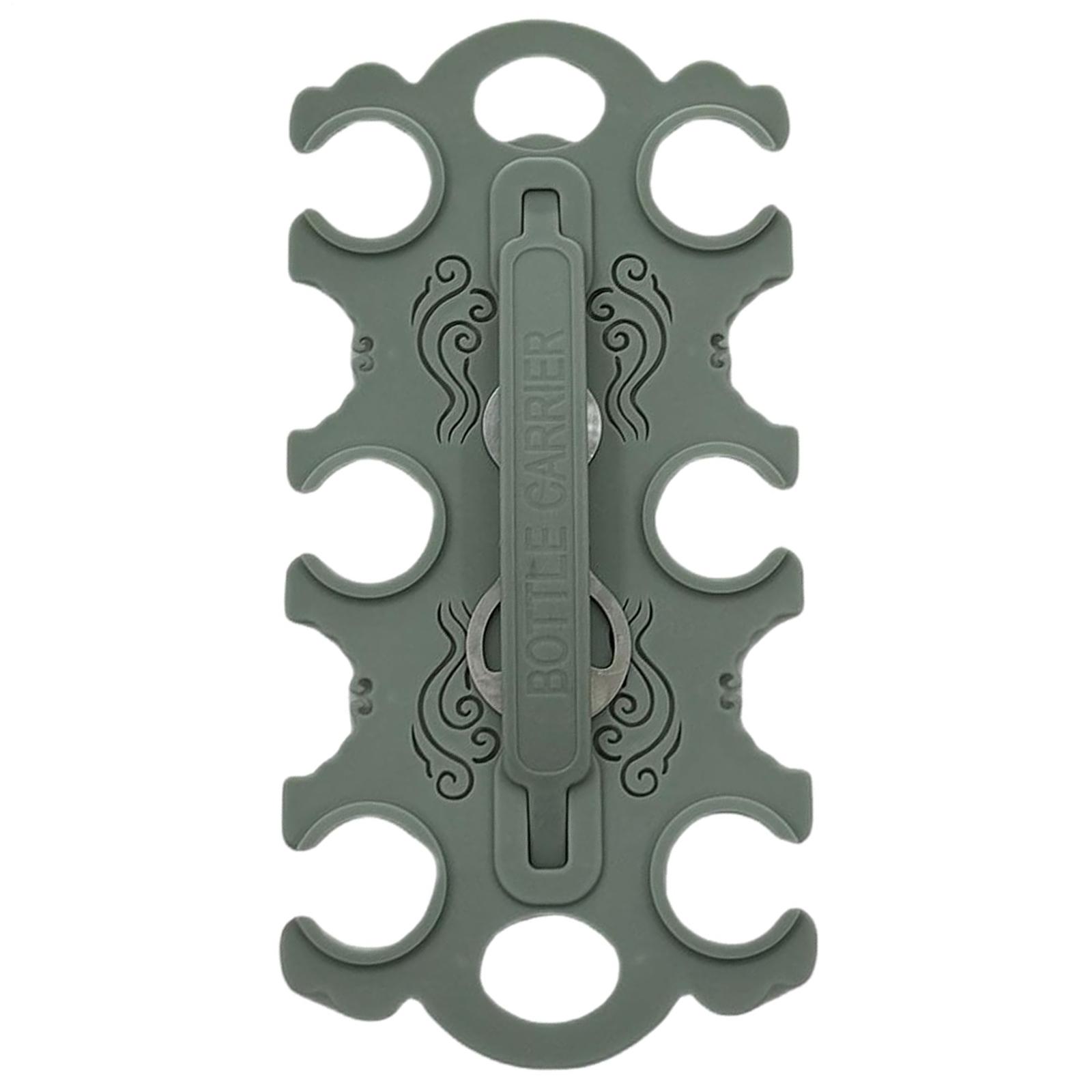 

6 Can Drink Carrier Multifunctional Portable Compact Professional with Bottle Opener for Dorm Outdoor Picnic Garden Camping зелёный