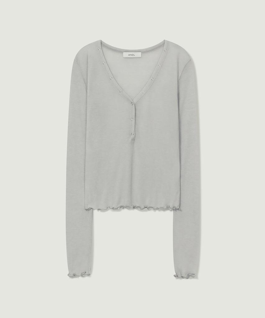 Aendeuel Deep V Long Sleeve - Grey