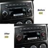 2pcs Aluminum CD Switch Knob Trim Ring Cover Bezels for Dodge Challenger 09-14