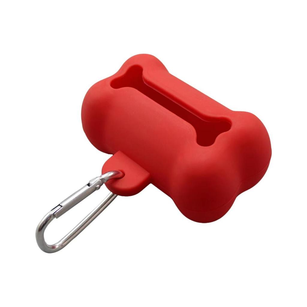 Silicone Bone-Shaped Pet Poop Scooper & Trash Bag Holder