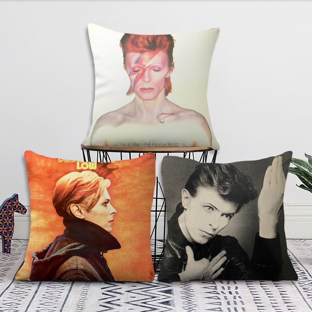 Federa Singer D-David B-Bowie per Divano Letto Comodino Camera da Letto Schienale Soggiorno Ufficio Cuscino Quadrato Stampato Multiplo
