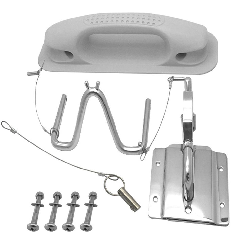 Boat Quick Release Snap Davit Set 304 Stainless Steel Seawater Resistant Rust Proof 110kg Load Capacity for Yachts Boats