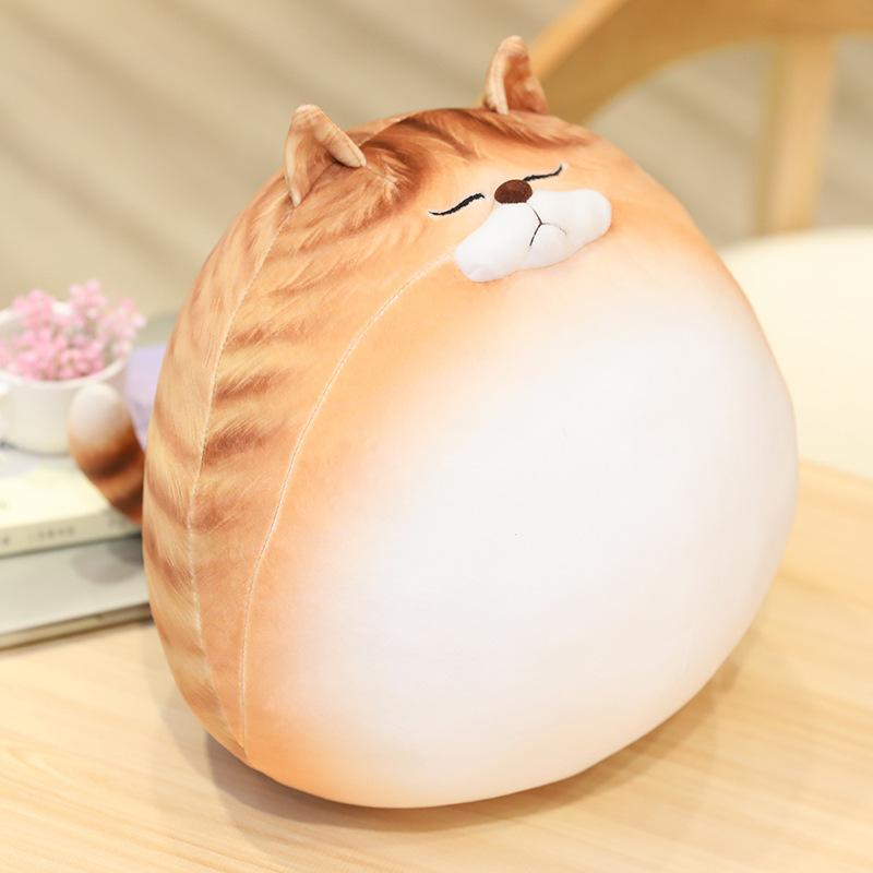 Creative Girl Heart Cat Doll Throw Pillow Plush Toy Cute Fat Kitten Doll Birthday Gift