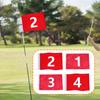 Strapazierfähiges Stoff-Golf-Flagge Große nummerierte Rote Markierung Standard-Putting-Green-Flagge für Hof Garten Golf Übungsgeräte Outdoor