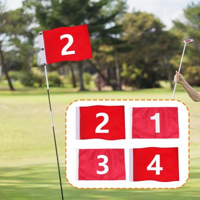 Odolná látková golfová vlajka Velké číslo Červený značkovač Standardní vlajka pro putting green pro zahradu Zahrada Golfové cvičné vybavení Venkovní
