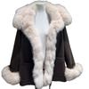 A New Haining Fur Medium and Long Fox Fur Coat Can Be Removed and Thickened Goose Down Jacket