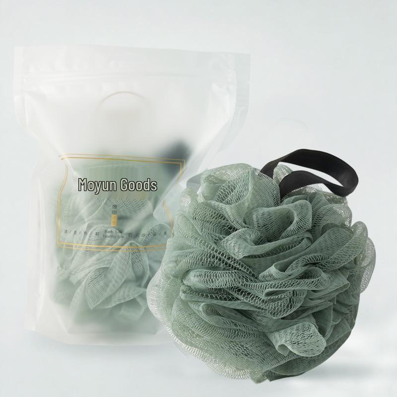 High-Grade Large Bath Sponge with Non-Dispersing Ribbon Design - Super Soft Women's Bathing Shower Ball